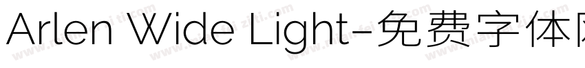 Arlen Wide Light字体转换